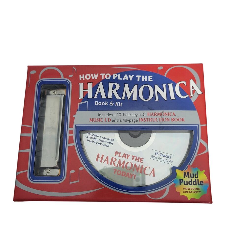 How To Play The Harmonica Book & Kit Open Box Never Used 51226-1M5